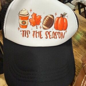 Autumn Trucker Hat with Seasonal Icons
